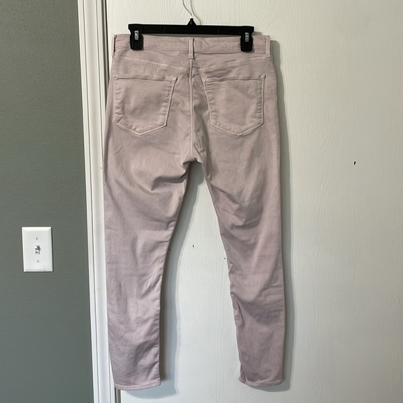 Topshop Moto LEIGH Light Pink Cropped Denim Jeans Size 32 x 30 (fits small) - Picture 5 of 7